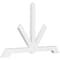 Ekena Millwork Vanguard Architectural Grade PVC Gable Bracket, 108"W x 67 1/2"H x 4"D x 6"F, 15/12 Pitch GBP108X68X0406VAN00 - alternate 1